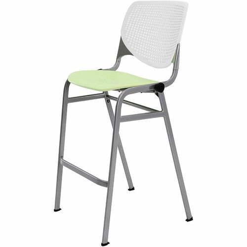 KFI Seating Barstool, Stack, 23"x22"x46-1/2", White/Lime Green