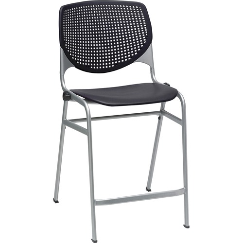 KFI Seating Stool, Counter, 21-1/4"x21-1/2"x41-1/2", Black