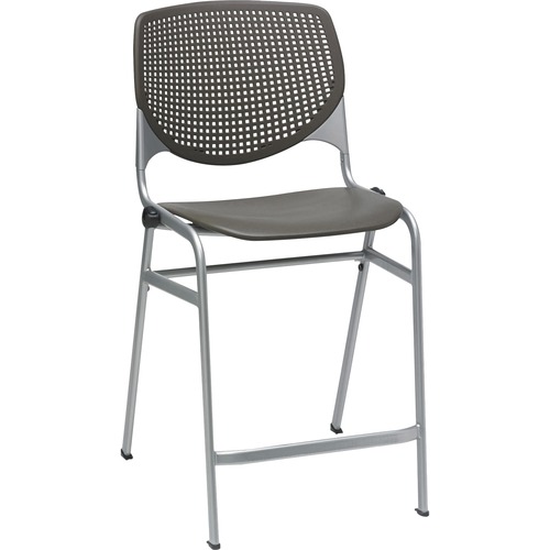 KFI Seating Stool, Counter, 21-1/4"x21-1/2"x41-1/2", Brownstone