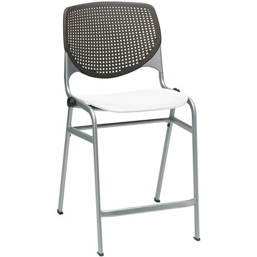 KFI Seating Stool, Counter, 21-1/4"x21-1/2"x41-1/2", Brownstone/White