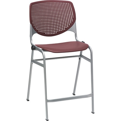 KFI Seating Stool, Counter, 21-1/4"x21-1/2"x41-1/2", Burgundy