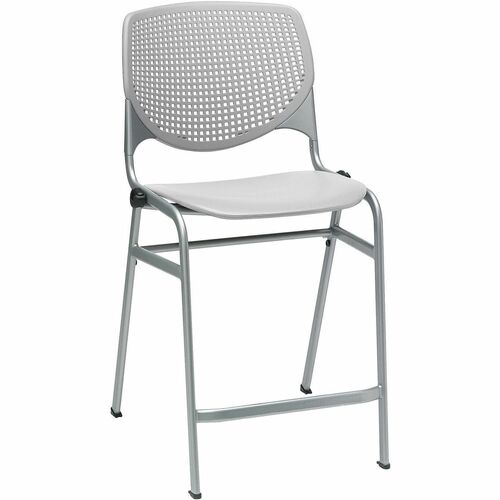 KFI Seating Stool, Counter, 21-1/4"x21-1/2"x41-1/2", Light Gray