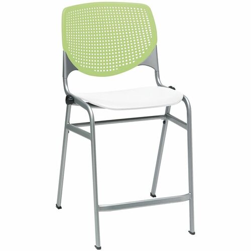 KFI Seating Stool, Counter, 21-1/4"x21-1/2"x41-1/2", Lime Green/White