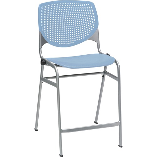 KFI Seating Stool, Counter, 21-1/4"x21-1/2"x41-1/2", Sky Blue