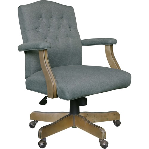 Boss Office Products Chair, Executive, Midback, 27"x8"x43", Gray