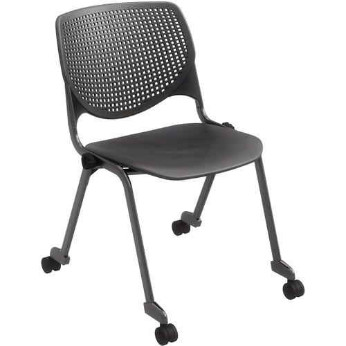 KFI Seating Chair, Casters, 20-1/2"x21-1/4"x31-1/2", Black