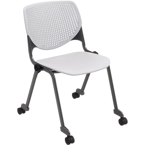 KFI Seating Chair, Casters, 20-1/2"x21-1/4"x31-1/2", Light Gray