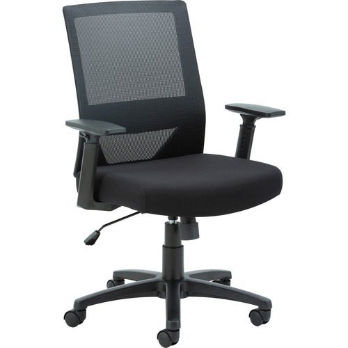 Lorell Mid-Back Task Chair,Mesh,27-1/8"x26-1/2"x39",Black
