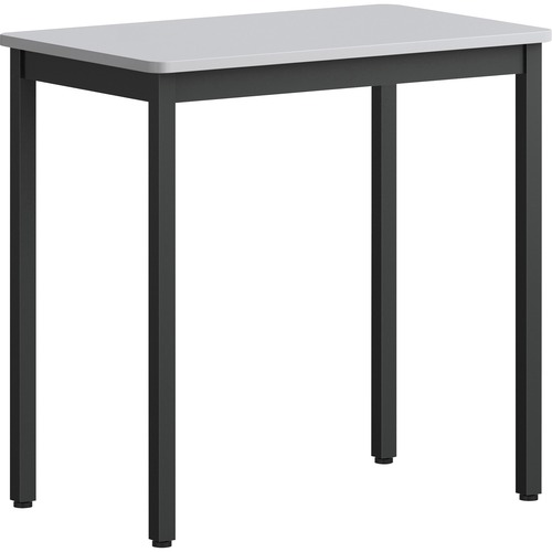 Lorell Utility Table,Melamine/Steel,29.53"x17.72"x29.53",BK/GY