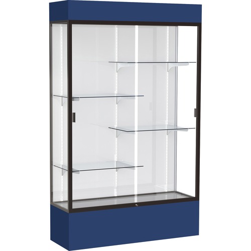 Waddell Display Cases Display Case,Lighted,48"x16"x80",DBZE Frame/NY