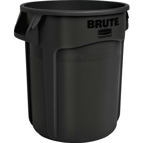 Rubbermaid Commercial Products Round Brute Container, 26-1/2"x33", 55Gal, 3/CT, Black