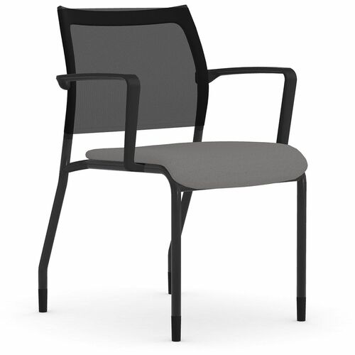 9to5 Seating Guest Chair,w/Arms,22.5"x23.5"x34",BK Mesh/Cloud Fabric