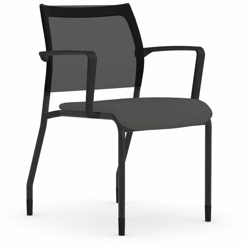 9to5 Seating Guest Chair,w/Arms,22.5"x23.5"x34",BK Mesh/Dove Fabric