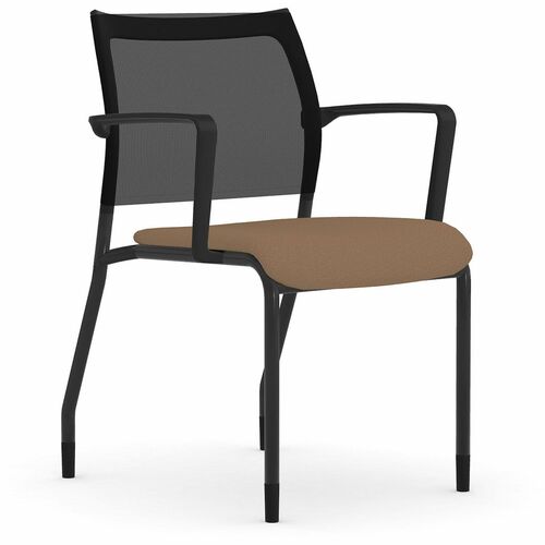 9to5 Seating Guest Chair,w/Arms,22.5"x23.5"x34",BK Mesh/Latte Fabric