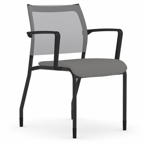 9to5 Seating Guest Chair,w/Arms,22.5"x23.5"x34",Gray Mesh/Cloud Fabric