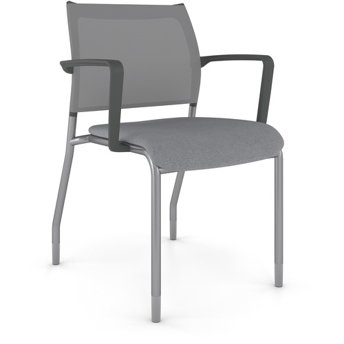 9to5 Seating Guest Chair,w/Arms,22.5"x23.5"x34",Gray Mesh/Dove Fabric