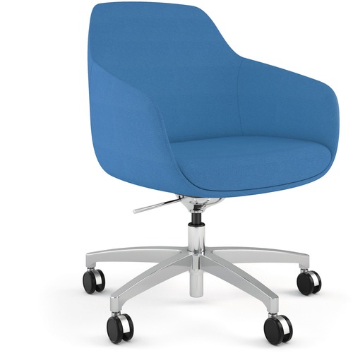 9to5 Seating Side Chair,Rocking,24-1/2"x24"x31-1/2",Blue/SR Base