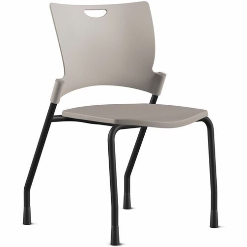 9to5 Seating Stack Chair,Armless,21"x26"x33",Latte Plastic/BK Frame