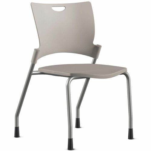 9to5 Seating Stack Chair,Armless,21"x26"x33",Latte Plastic/SR Frame
