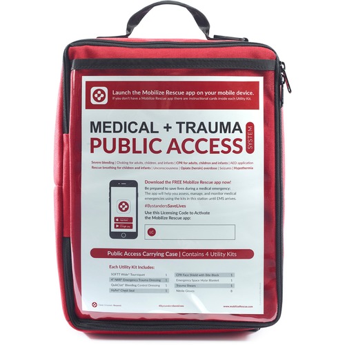 Zoll Medical Corp First Aid Kits,w/Mobilize Rescue App,60-pieces,Red