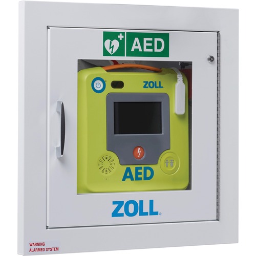 Zoll Medical Corp Wall Cabinet, f/AED 3, Fully Recessed, 14"x1-1/2"x14", WE