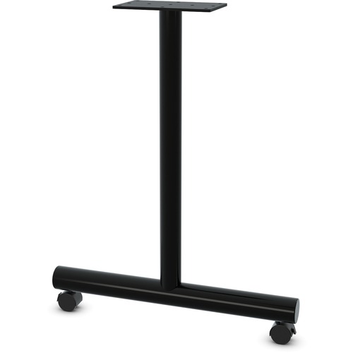 Lorell Stationary Legs, w/Casters, 2"Dia x 27-3/4"H, 2/ST, Black