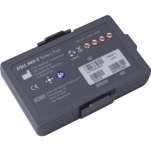 Zoll Medical Corp Battery,f/AED 3,Lithium Manganese Dioxide,5-Year Life