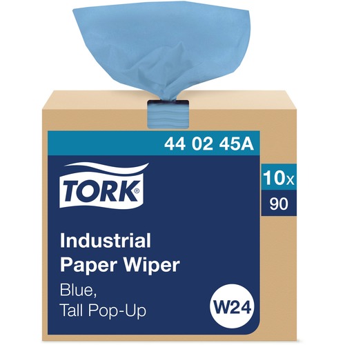 Wipers and Cloths, 4 Ply, Blue, 90 Sheets 10/CT view 2