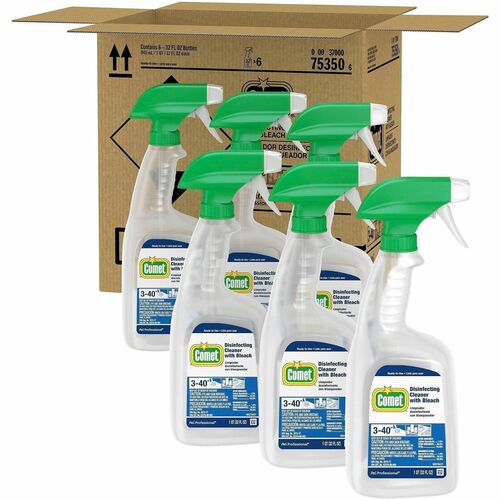 Procter & Gamble Commercial Disinfectant Spray,w/Bleach,Comet,Liquid,Prof,32oz,6/CT