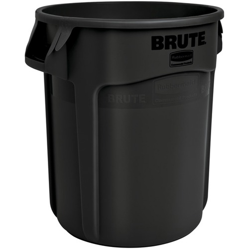Rubbermaid Commercial Products Round Brute Container, 26-1/2"x33", 55Gal, Black