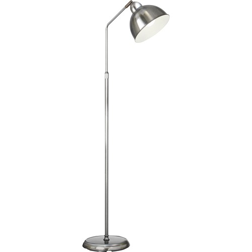 OttLite Technologies, Inc. Lamp,Floor,LED,800 Lumens,Adj Height/Shade,60"H,Nickel