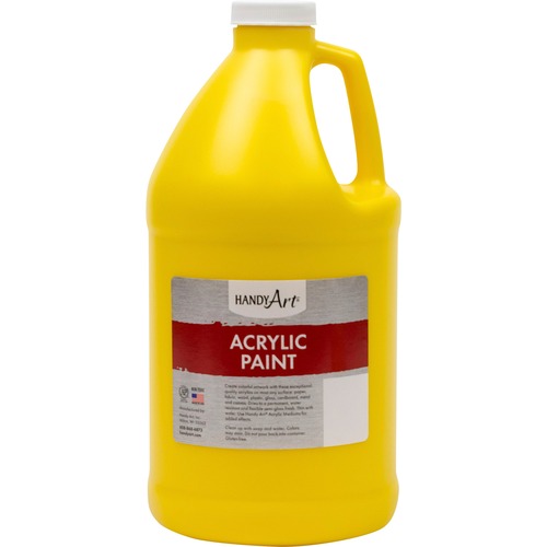 Handy Art Acrylic Paint,Permanent,Semi-Gloss,64oz,Chrome Yellow
