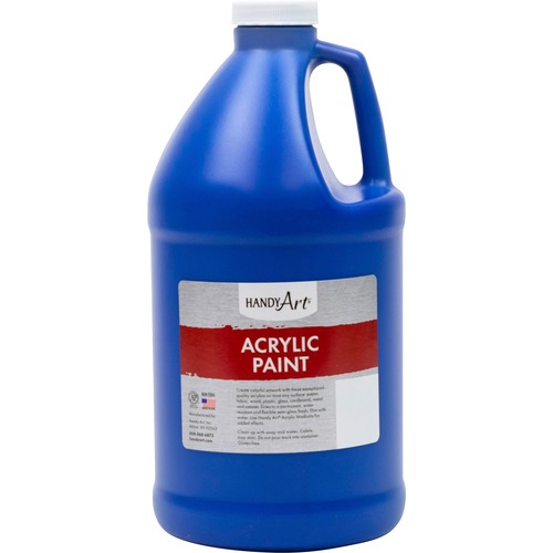 Handy Art Acrylic Paint,Permanent,Semi-Gloss,64oz,Phthalo Blue