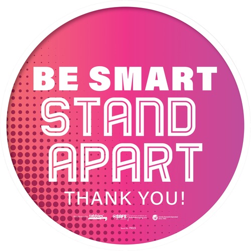 Tabbies BE SMART STAND APART THANK YOU Floor Decal TAB79023