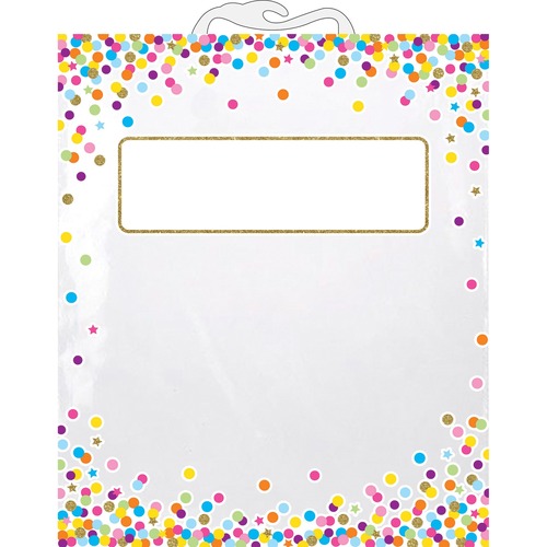 Ashley Productions, Inc. Storage Bag,Confetti,Poly,10-1/2"x12-1/2",6/PK,MI