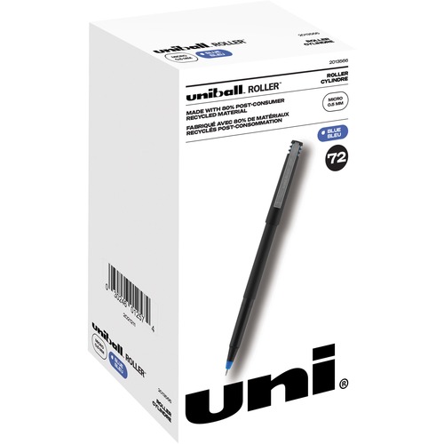 uni-ball® Vision™ Liquid Ink Rollerball Pen, Fine Point, 0.7 mm, Gray  Barrel, Black Ink - Zerbee