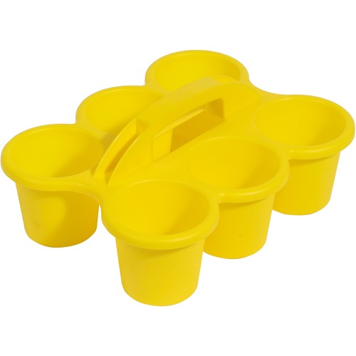 Deflecto Caddy, w/Handle, 6 Cup Compartments, 12"x9.6"x5.3", YW