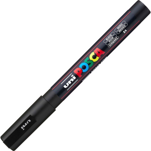 uni-ball Corporation Paint Marker,POSCA,Water-based,Fine,6/PK,Black