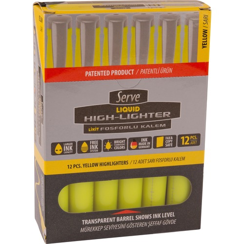 So-Mine Highlighter,Jumbo,Liquid Ink,Chisel,Fluorescent Yellow