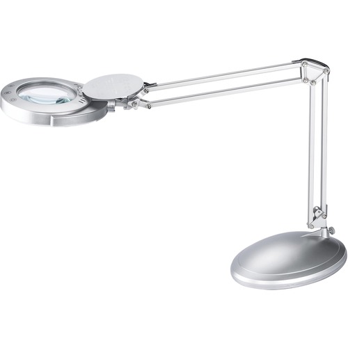 Victory Light USA LLC Lamp,Desk/Clamp-on,4.6W LED,w/Magnifying Lens,Silver