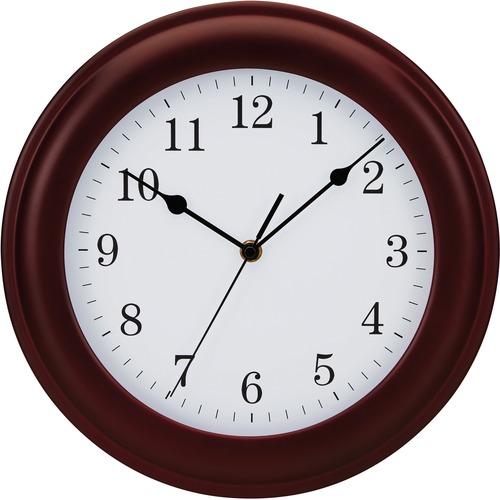 Victory Light USA LLC Clock,Wall,Wood,12"Dia,Mahogany Case