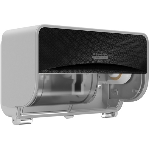 Kimberly-Clark Professional Dispenser,w/Faceplate,f/2 Coreless Rolls,Horz,Black Mosaic