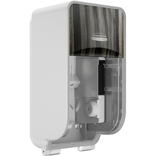 Kimberly-Clark Professional Dispenser,w/Faceplate,f/2 Coreless Rolls,Vertical,EY Wdgrain