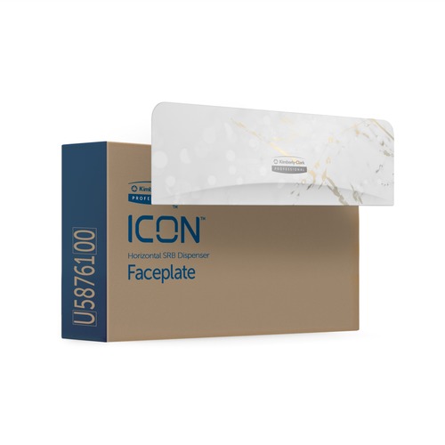 Kimberly-Clark Professional Faceplate,f/2-RollTissueHorzDisp,12"x1.5"x3.56",CY Blossom