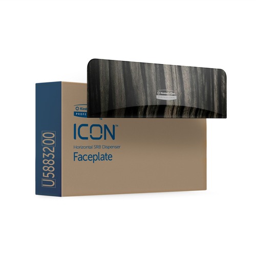 Kimberly-Clark Professional Faceplate,f/2-RollTissueHorzDisp,12"x1.5"x3.56",EY Woodgrain