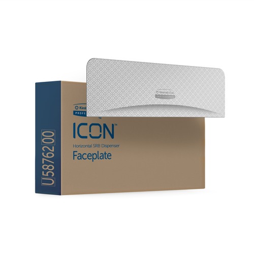 Kimberly-Clark Professional Faceplate,f/2-RollTissueHorzDisp,12"x1.5"x3.56",SR Mosaic