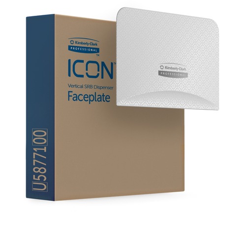 Kimberly-Clark Professional Faceplate,f/2-RollTissueVertDisp,6"x1.5"x4.25",White Mosaic