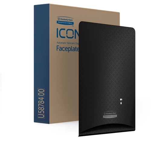 Kimberly-Clark Professional Faceplate,f/ICON Skin Care Disp,7"x1-1/2"x10",Black Mosaic