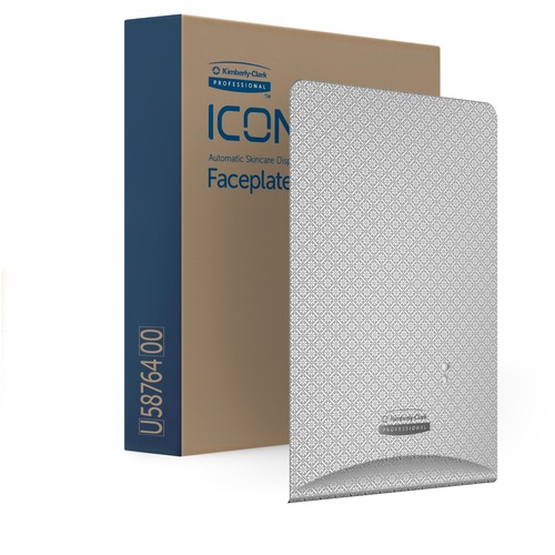 Kimberly-Clark Professional Faceplate,f/ICON Skin Care Disp,7"x1-1/2"x10",Silver Mosaic