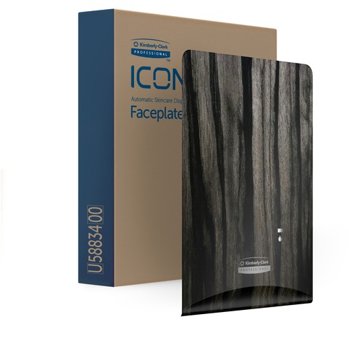 Kimberly-Clark Professional Faceplate,f/ICON SkinCareDisp,7"x1-1/2"x10",Ebony Woodgrain